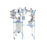Single layer glass lab reactor with heating oil bath/ heating mantle